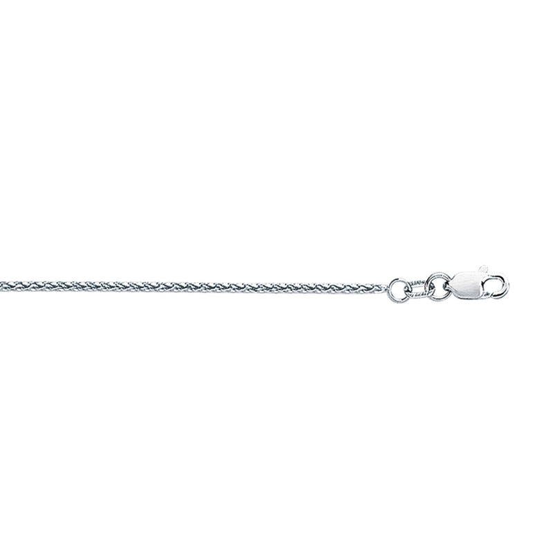 18K Gold 1.4mm Round Wheat Chain 