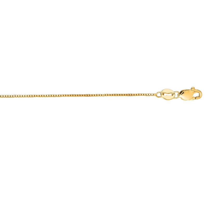 14K Gold .60mm Classic Box Chain 