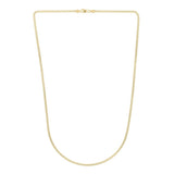 14K Gold 2.2mm Light Gourmette Chain