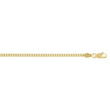 14K Gold 2.2mm Light Gourmette Chain