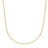 14K Gold 2.2mm Light Gourmette Chain