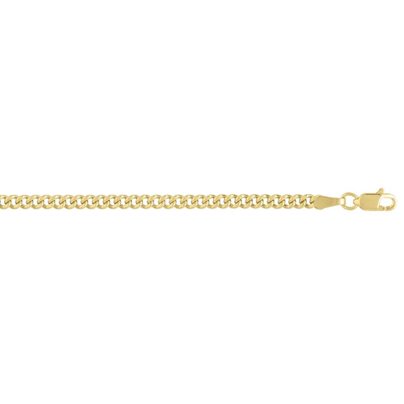 14K Gold 2.8mm Light Gourmette Chain