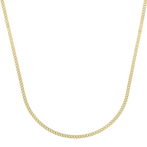 14K Gold 2.8mm Light Gourmette Chain
