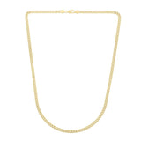 14K Gold 3.65mm Light Gourmette Chain