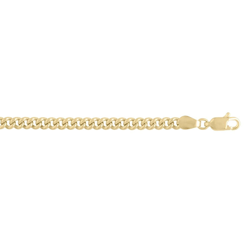 14K Gold 3.65mm Light Gourmette Chain