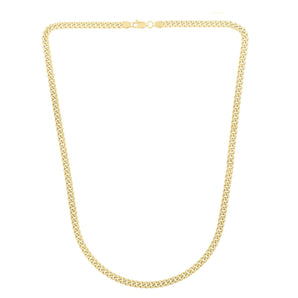 14K Gold 4.1mm Light Gourmette Chain