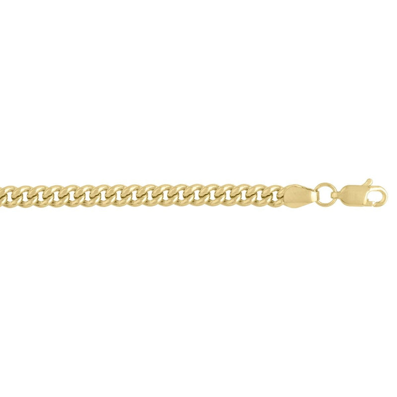 14K Gold 4.1mm Light Gourmette Chain