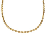 14K Gold Polished Oval Cable Link Chain