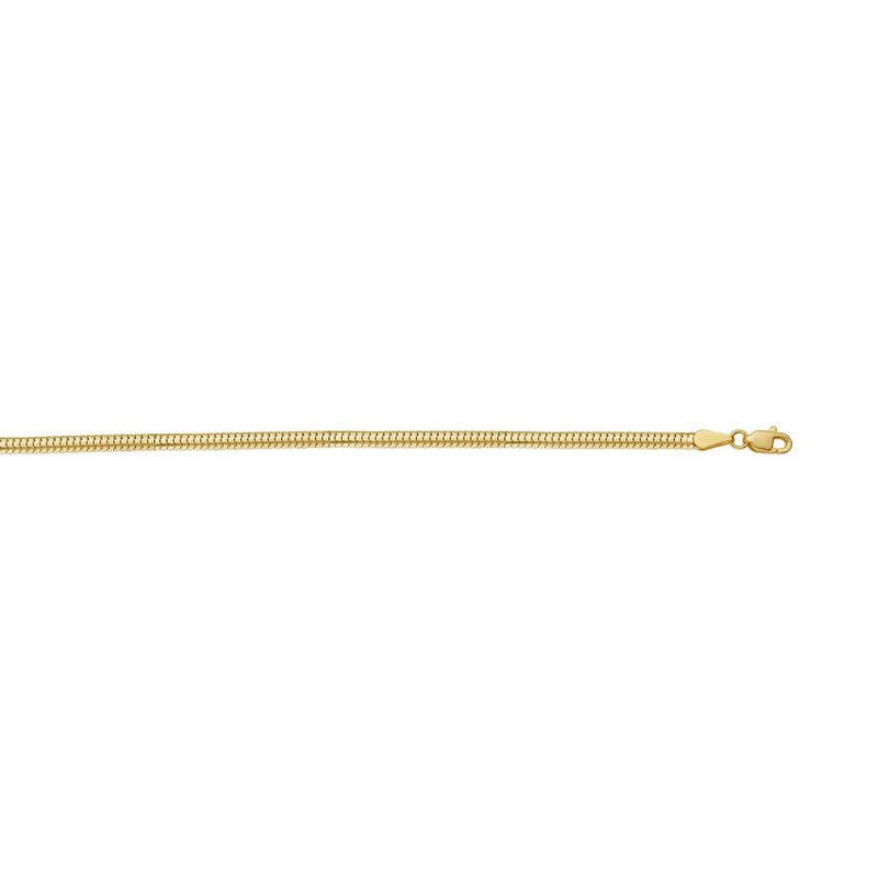 14K 3.3mm Lite Oval Snake Chain