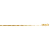 14K Gold 1.4mm Diamond Cut Royal Rope Chain
