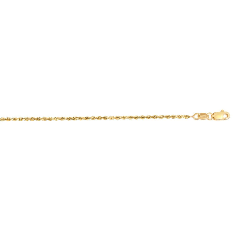 14K Gold 1.4mm Diamond Cut Royal Rope Chain