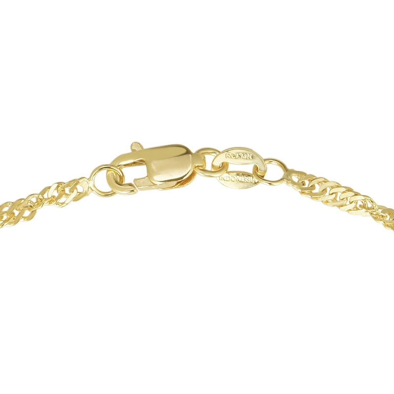 14K Gold 1.8mm Singapore Chain
