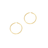 14K Gold 2x40mm Hoops