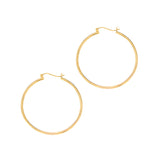 14K Gold 1.5x40mm Hoops