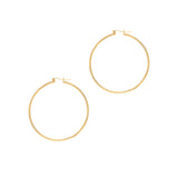 14K Gold 1.5x45mm Hoops