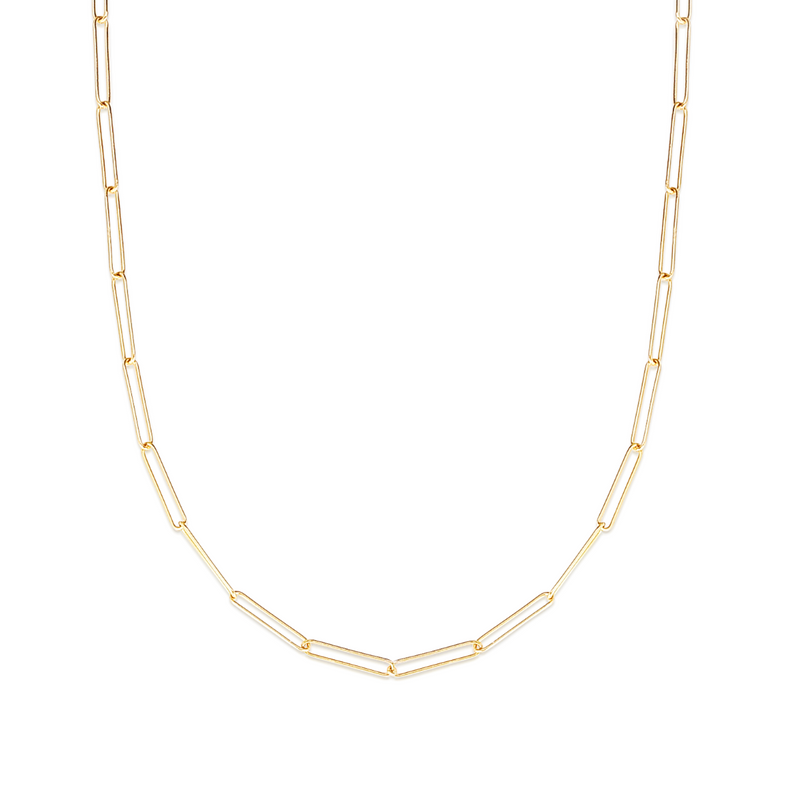 14K Lungo Paperclip Chain