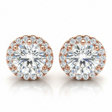 Martini Halo Earrings — 1/5 ctw — Rose Gold