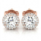 Martini Halo Earrings — 1/5 ctw — Rose Gold