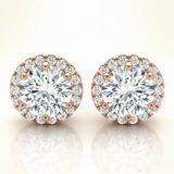 Martini Halo Earrings — 3/8 ctw — Rose Gold