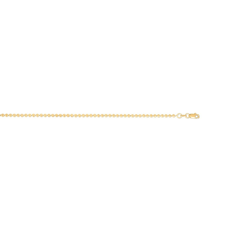 14K 2mm Moon Chain