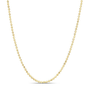 14K 2mm Moon Chain