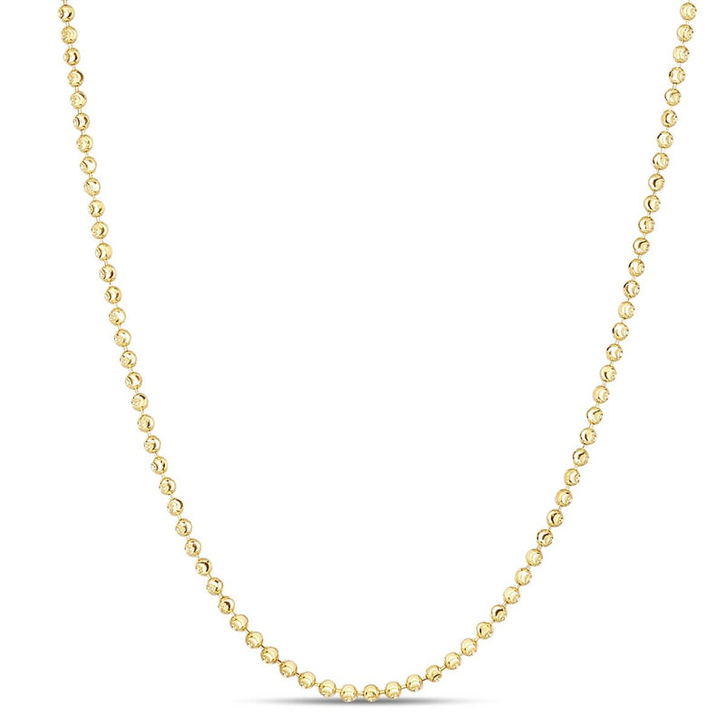 14K 2mm Moon Chain