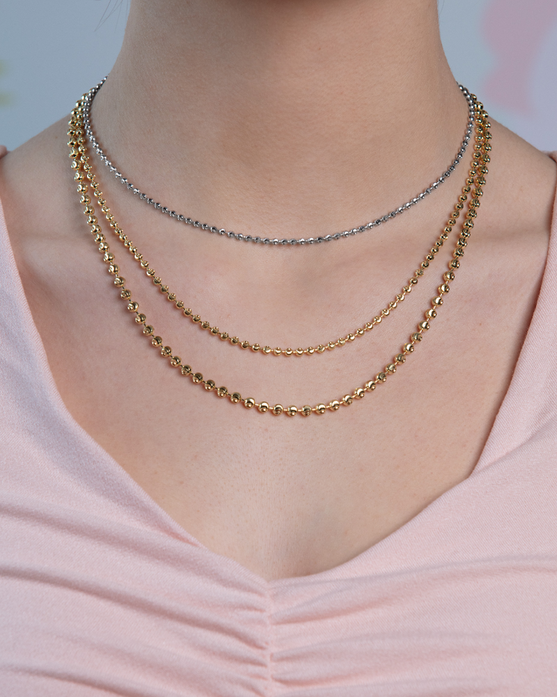 14K 2.5mm Moon Chain