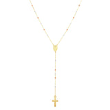 14K Gold Rosary Inspired Necklace