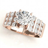 Multi-Row Engagement Ring (50059-E) — Rose Gold