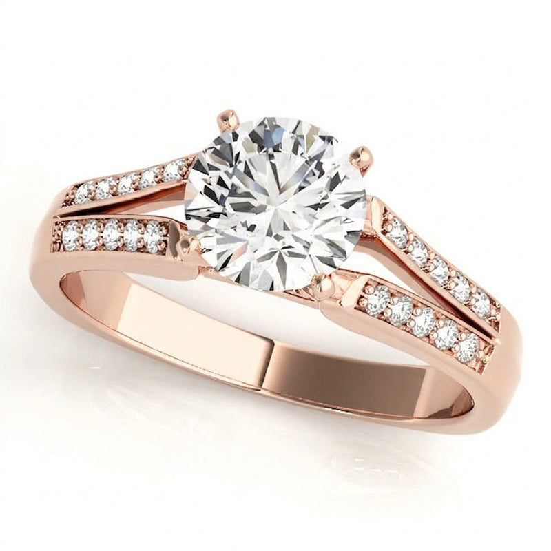 Multi-Row Engagement Ring (50262-E) — Rose Gold