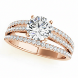 Multirow Engagement Ring — Rose Gold