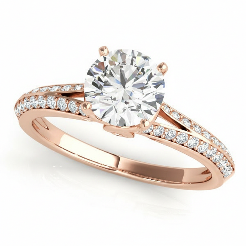 Multirow Engagement Ring — Rose Gold