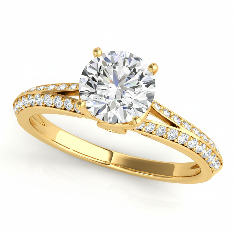 Multirow Engagement Ring — Yellow Gold