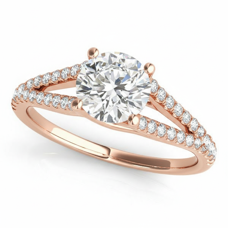 Multirow Engagement Ring — Rose Gold