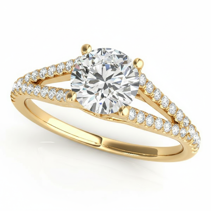 Multirow Engagement Ring — Yellow Gold
