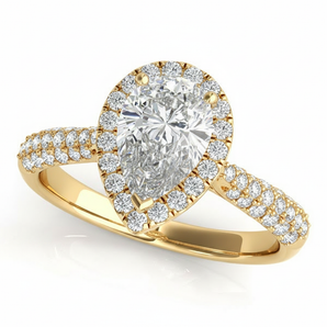Multirow Engagement Ring — Yellow Gold