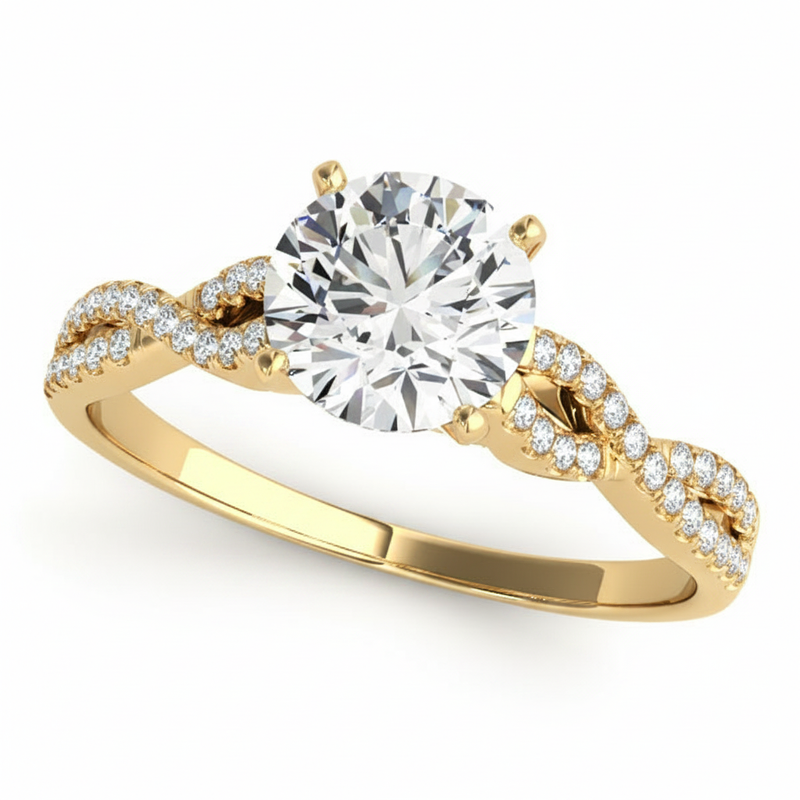Multirow Engagement Ring — Yellow Gold