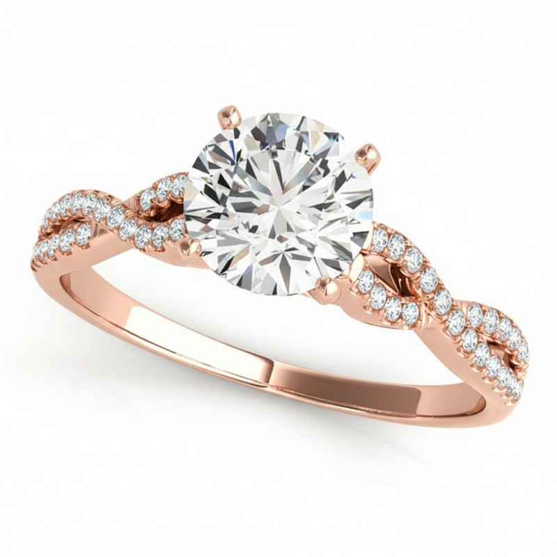 Multirow Engagement Ring — Rose Gold