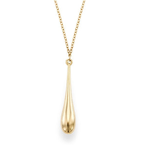 14K Gold Tear Drop Necklace
