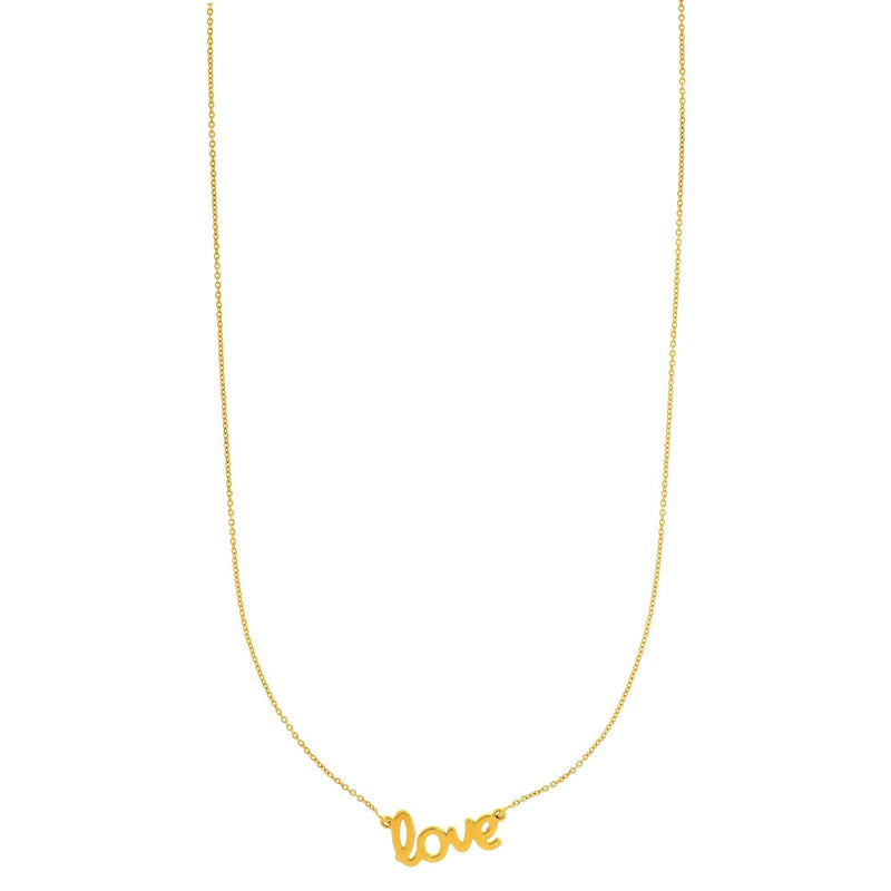 14K Gold Love Necklace