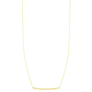 14K Gold  Thin Bar Necklace