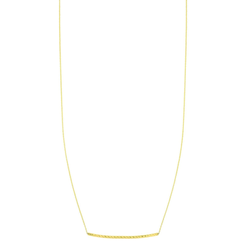 14K Gold  Thin Bar Necklace