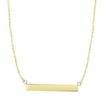 14K Gold Bar Necklace