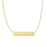 14K Gold Small Bar Necklace