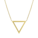 14K Gold Triangle Necklace