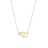 14K Gold Elephant Necklace