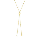 14K Gold Heart Slide Friendship Necklace