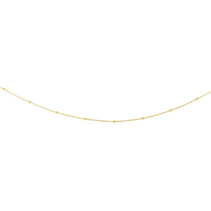14K Gold 1.8mm Polished Bead Saturn Chain