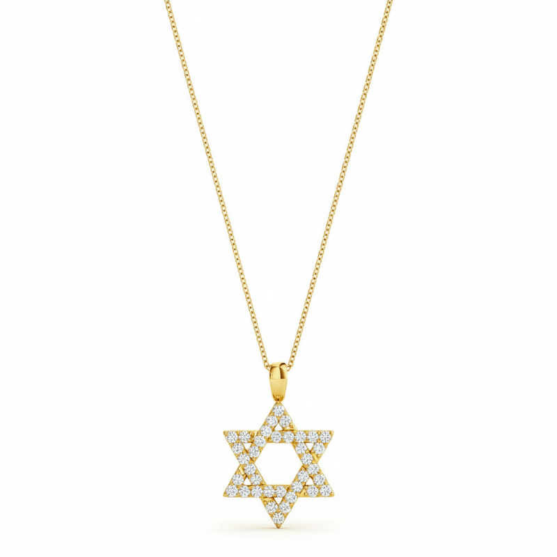 5/8 ctw Lab-Grown Diamond Necklace (LGNK013) — Yellow Gold