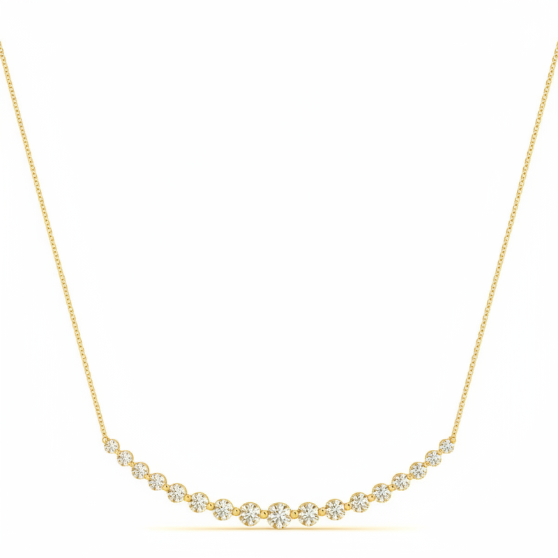 1 1/2 ctw Lab-Grown Diamond Necklace — Yellow Gold